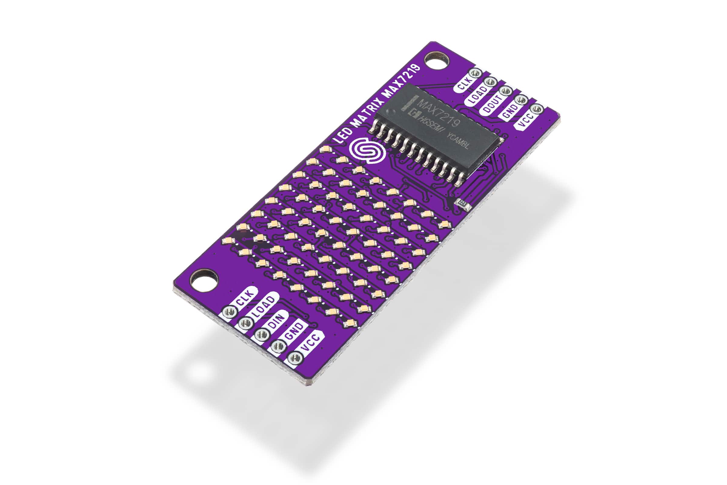 MAX7219 Board 8x8 LED Matrix Purple – Soldered Electronics