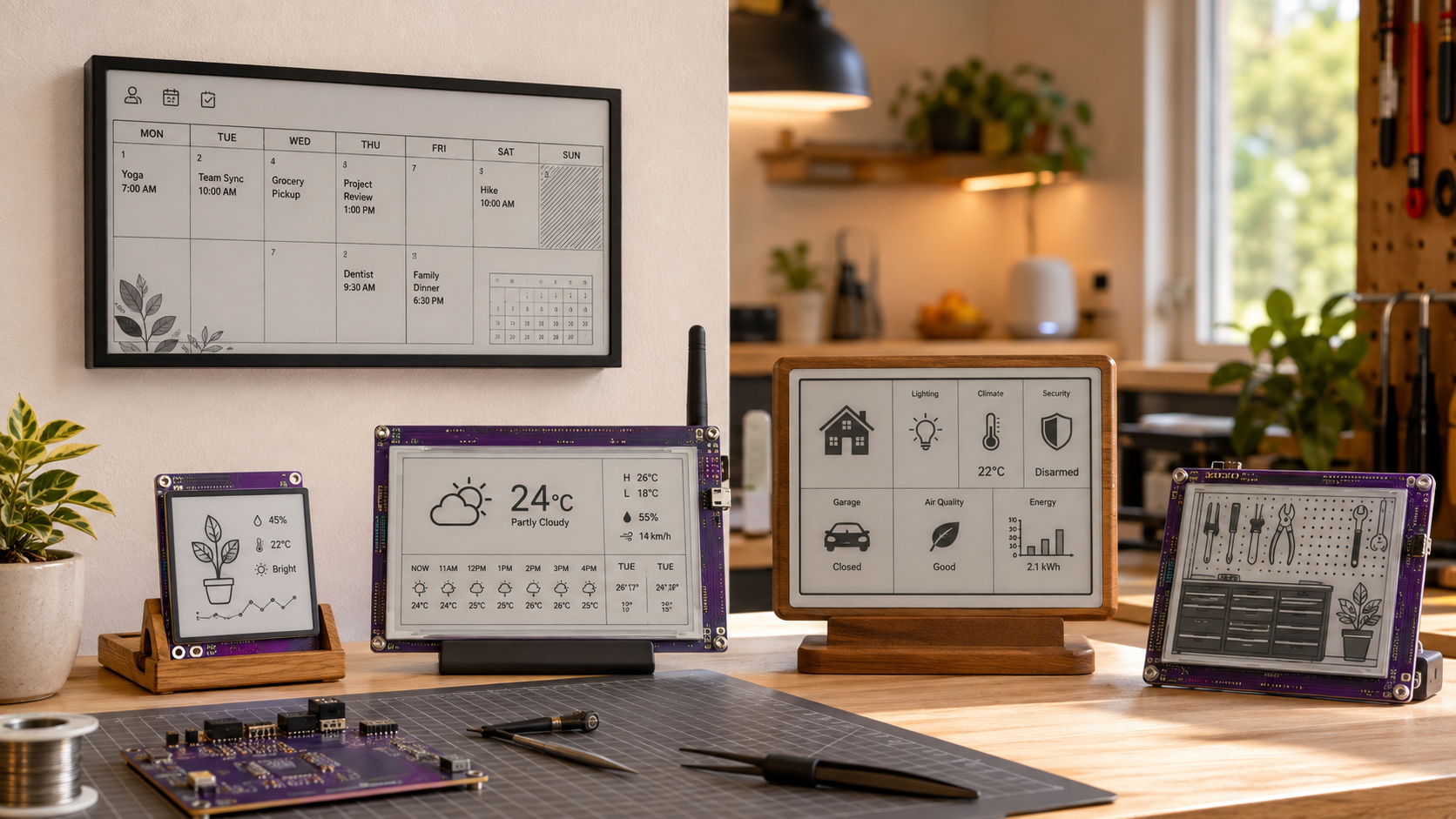 15 e-paper display projects for makers and smart homes