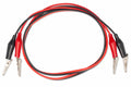 2x schwarzes und rotes Krokodilkabel