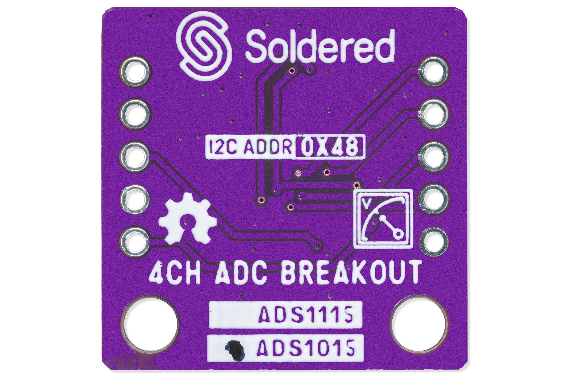 ADC 12-bit ADS1015 4-channel with PGA breakout-easyC ecosystem