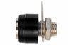 Banana connector, 4mm, female, black