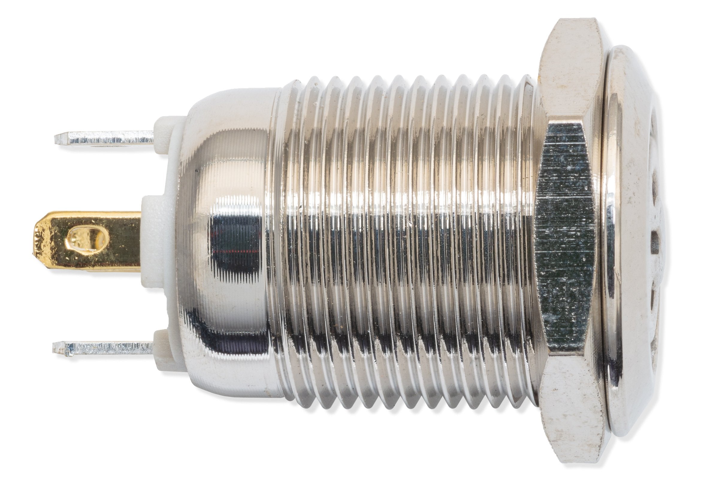 Panel pushbutton, 12mm, green lighting