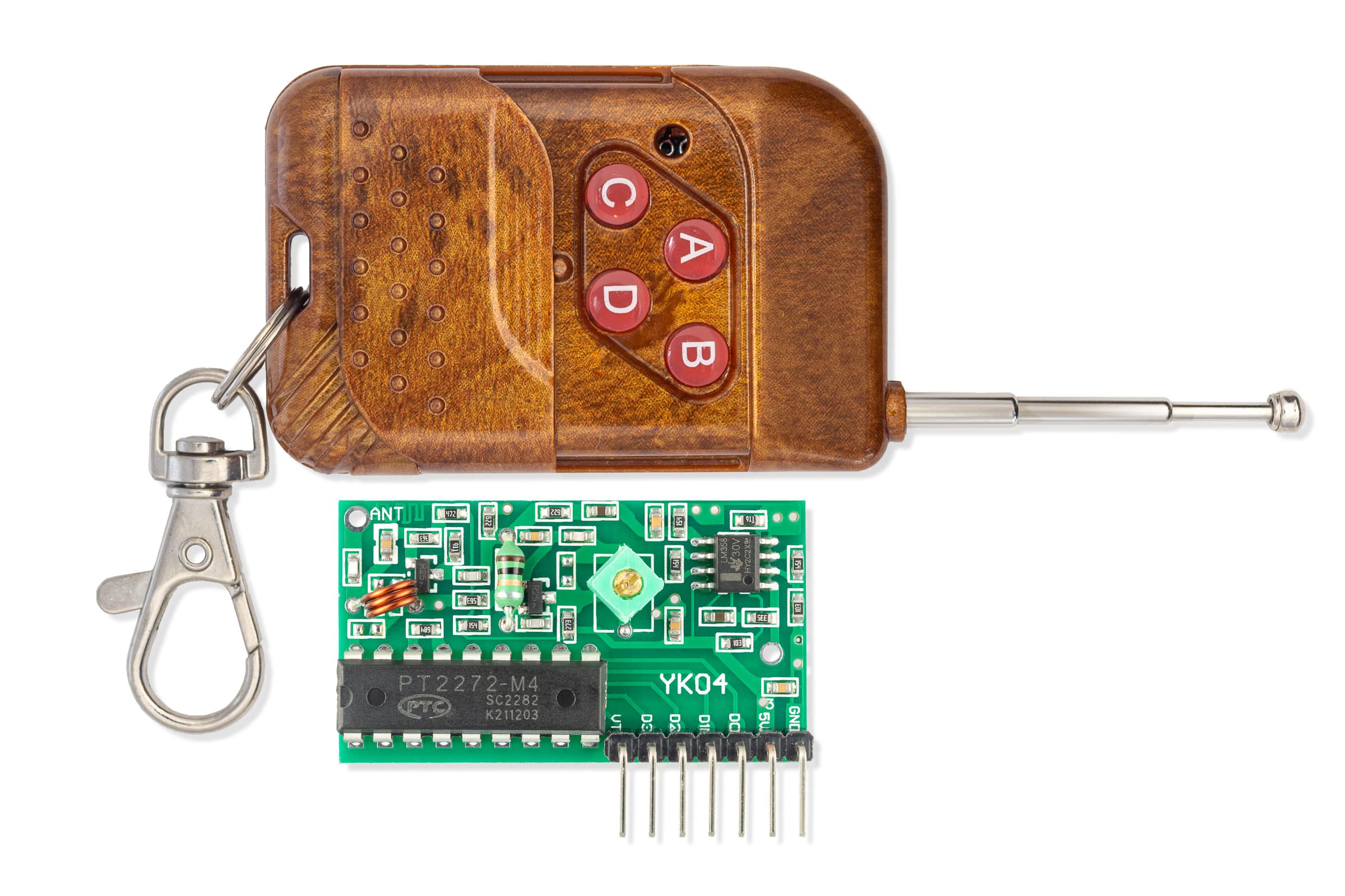 433MHz 4-channel receiver + remote controller-Communication