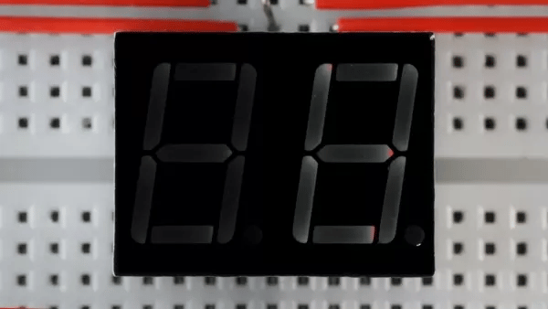 2x LED 7-segment display RED, common cathode-Components