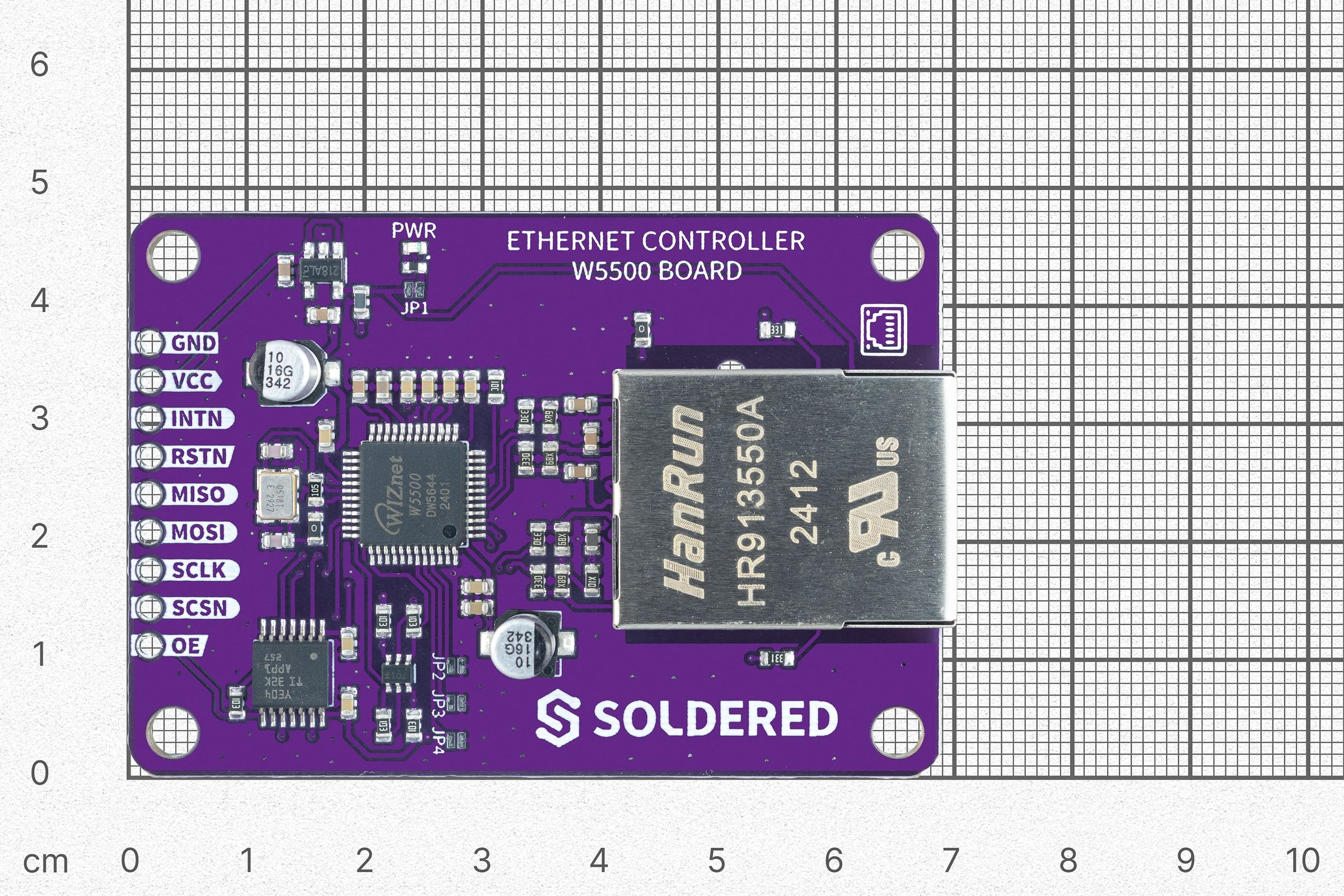 Ethernet controller W5500 board-Komunikacija