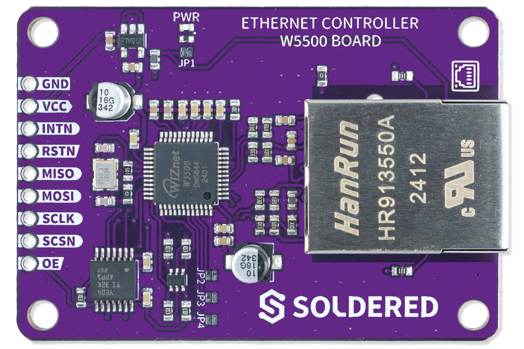 Ethernet-Controller W5500 Platine