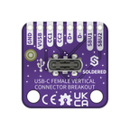 3x Soldered USB-C female vertical connector breakout