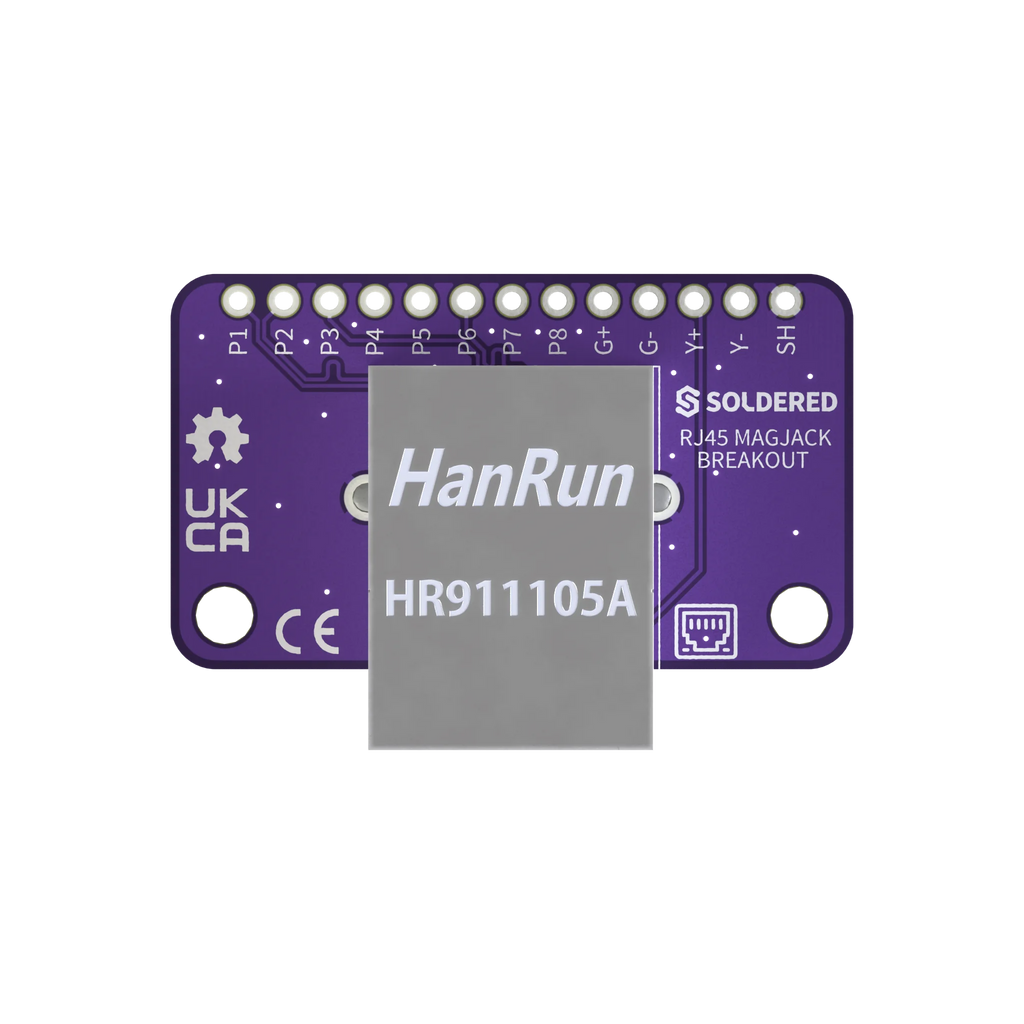 Soldered RJ45 MagJack breakout