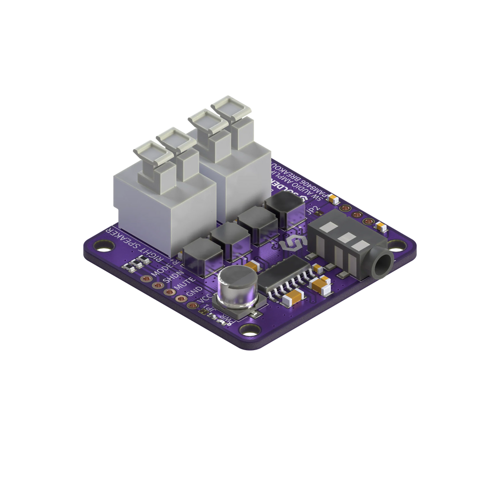 Soldered 5W audio amplifier PAM8406 board