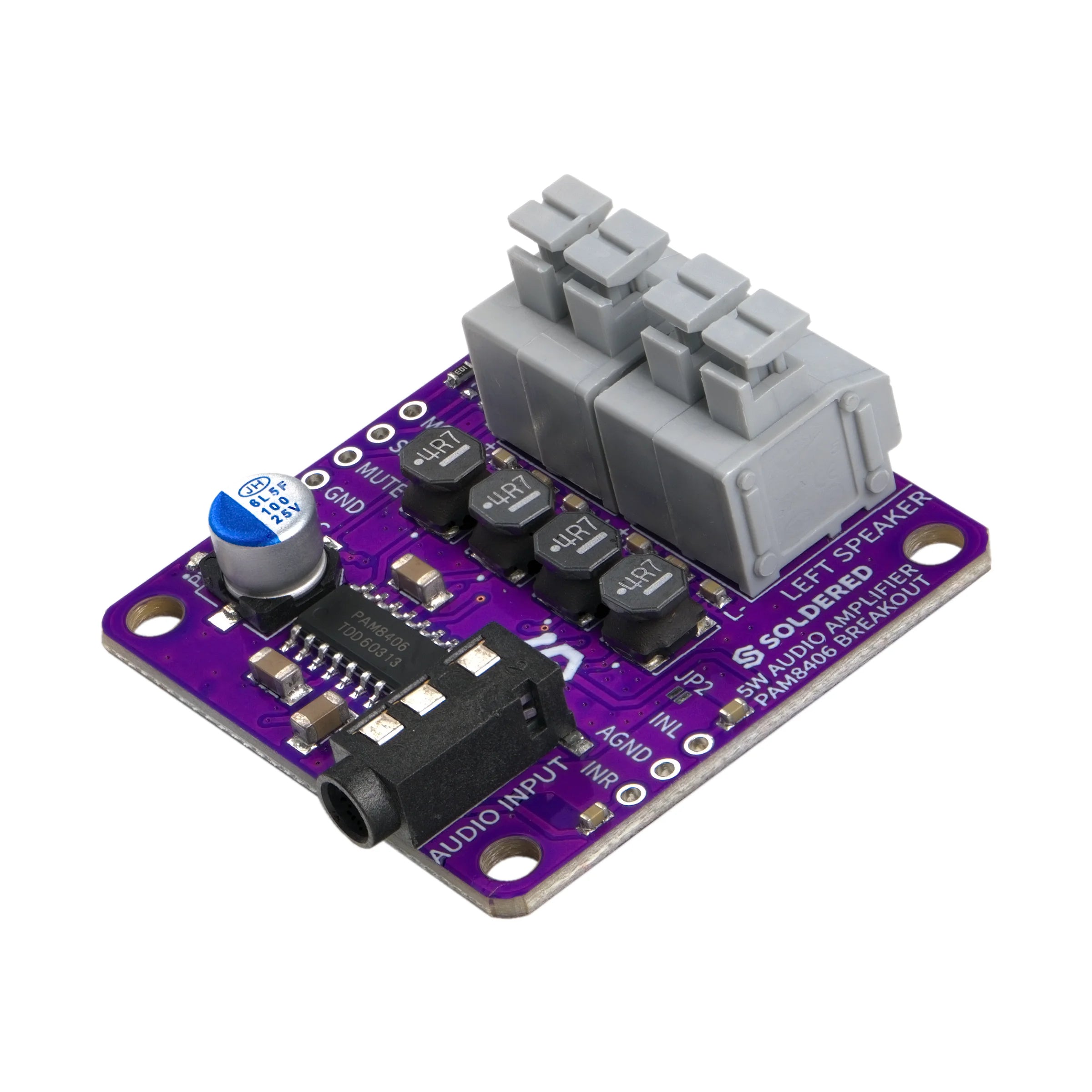 Soldered 5W audio pojačalo PAM8406