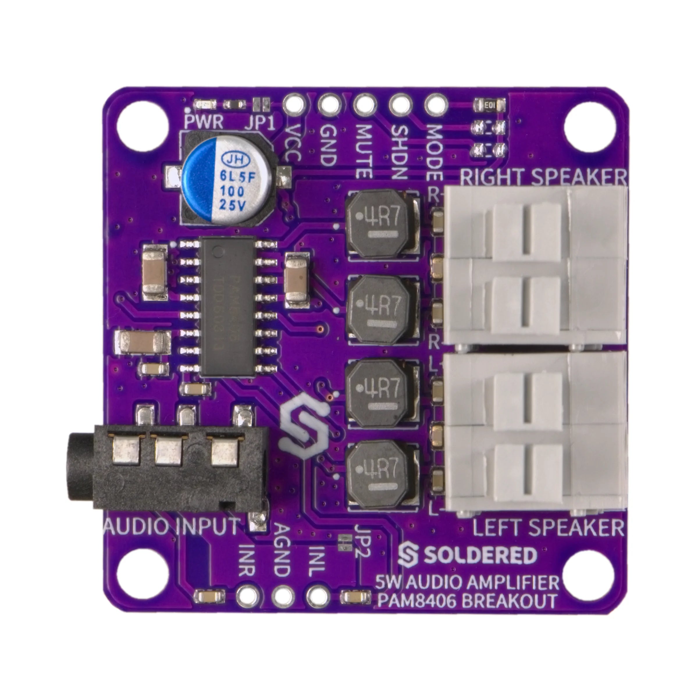 Soldered 5W audio pojačalo PAM8406