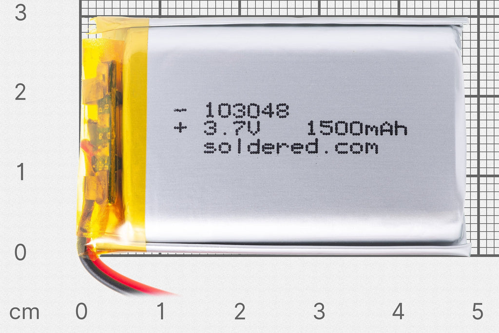 Li-Po-Akku 1500 mAh, 3,7 V, 103048, JST