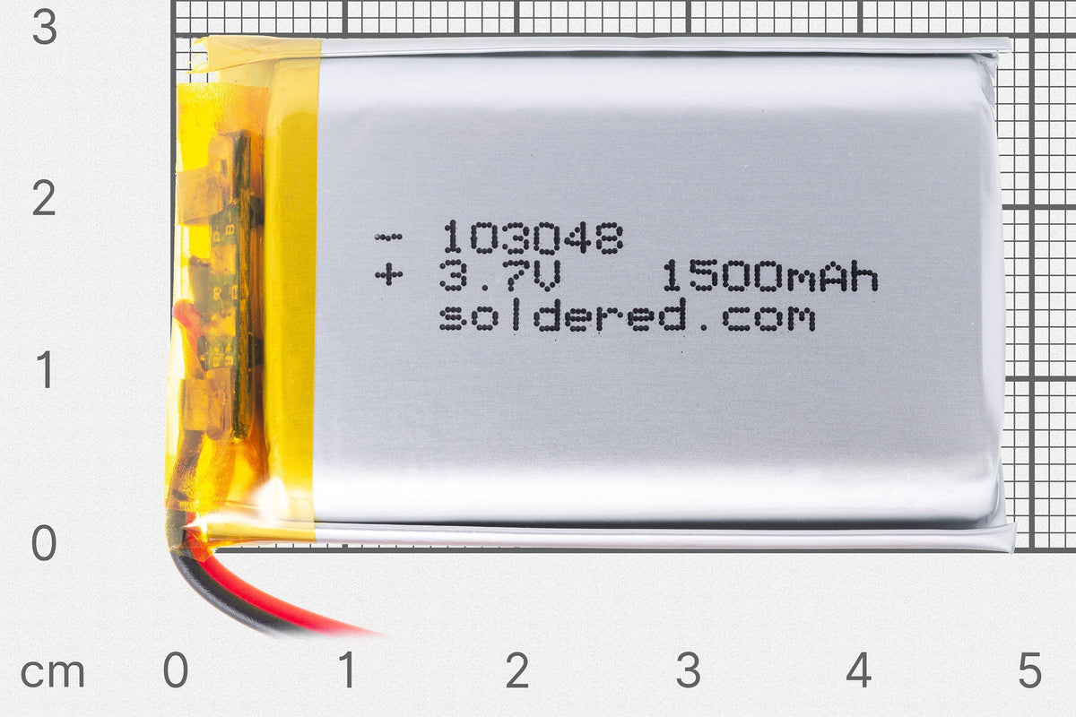 Li-Po-Akku 1500 mAh, 3,7 V, 103048, JST