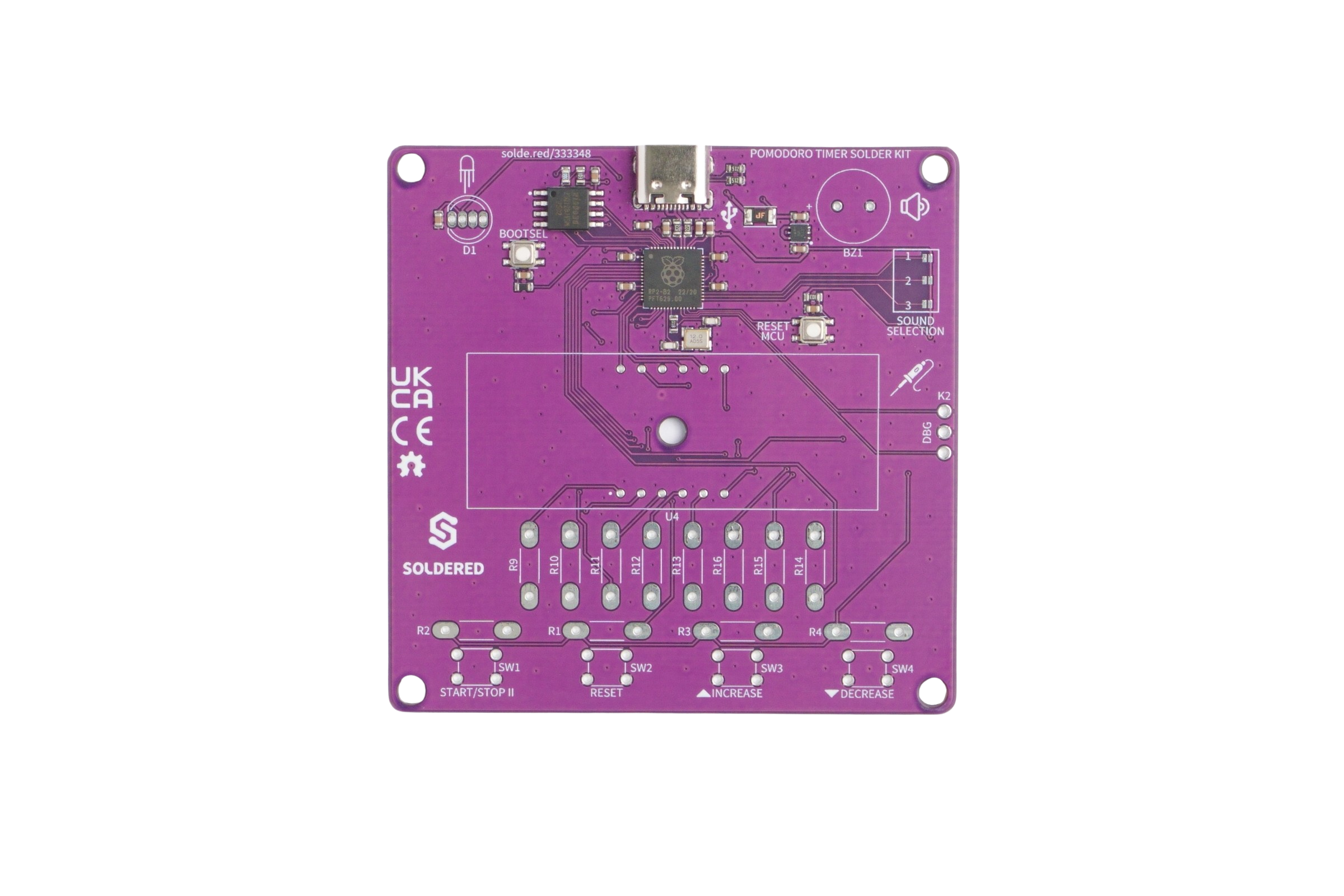 Pomodoro Timer Solder Kit