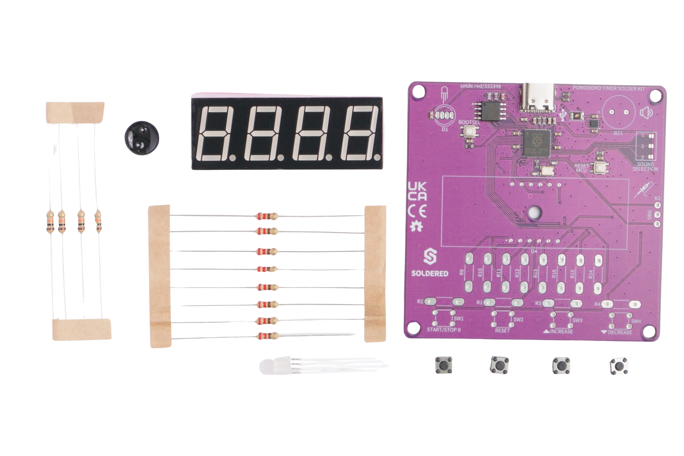 Pomodoro Timer Solder Kit