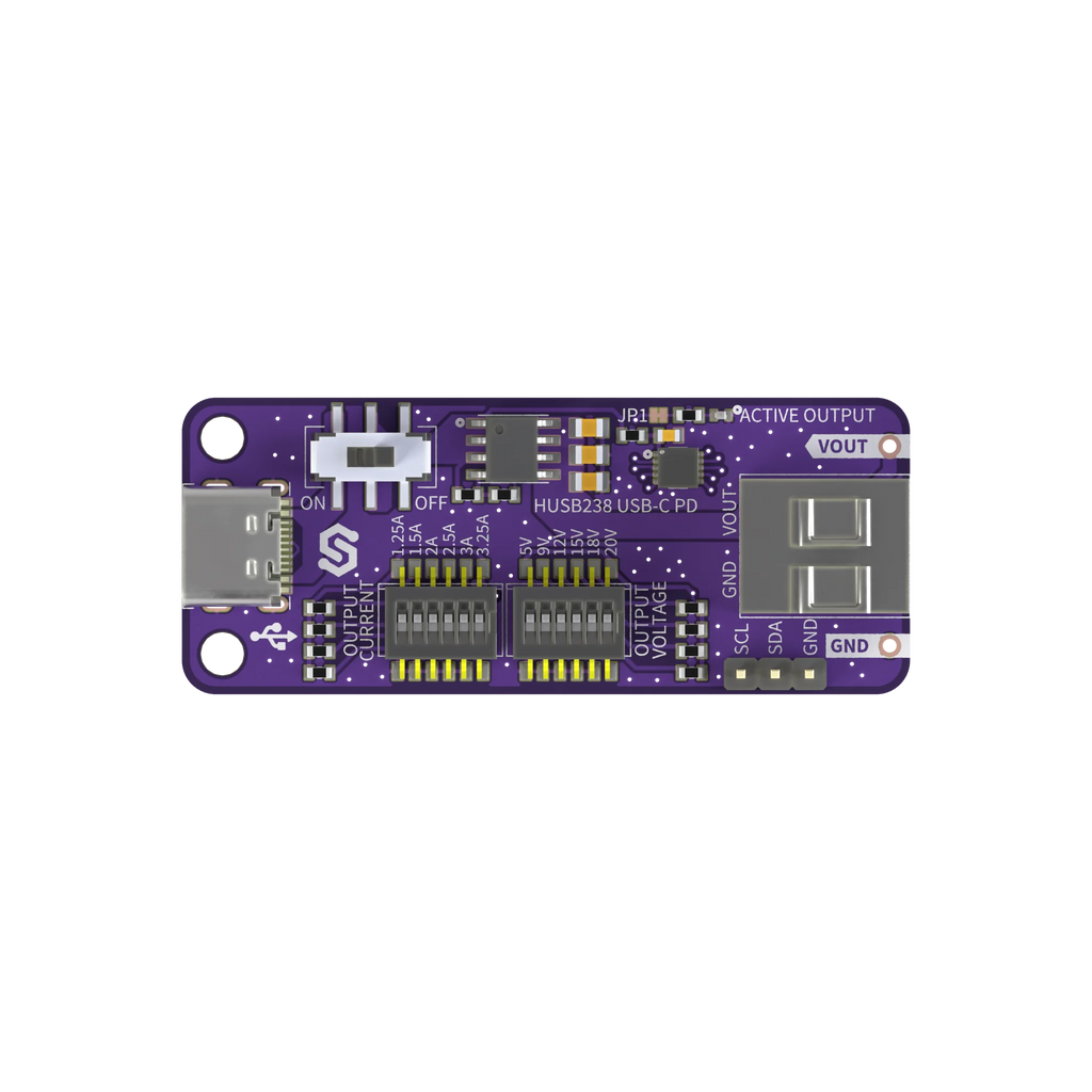Soldered HUSB238 USB-C Power Delivery Breakout