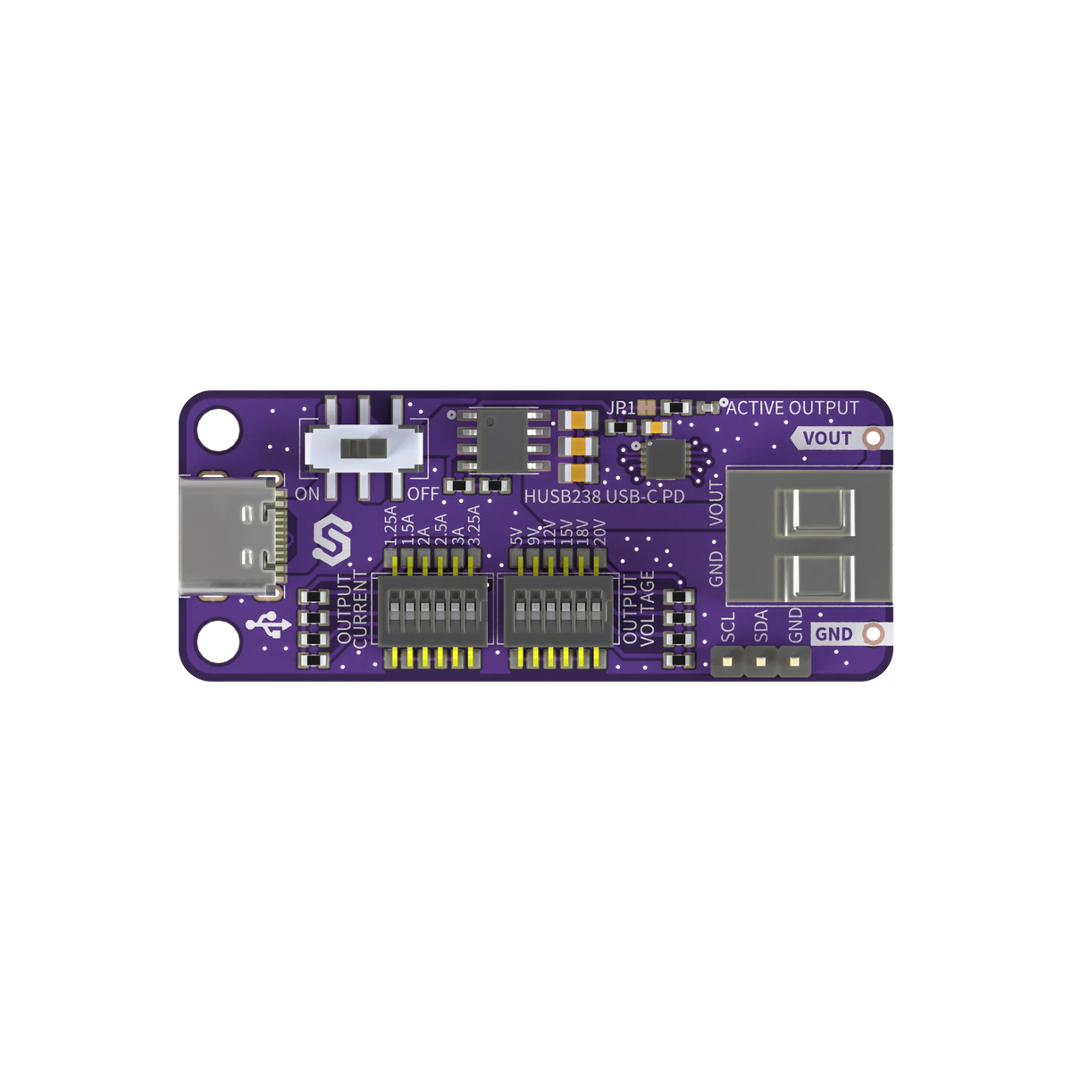 Soldered HUSB238 USB-C Power Delivery Breakout