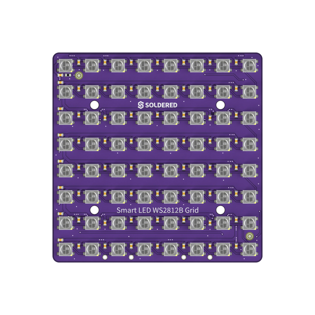 Soldered Smart LED WS2812B Grid 8x8