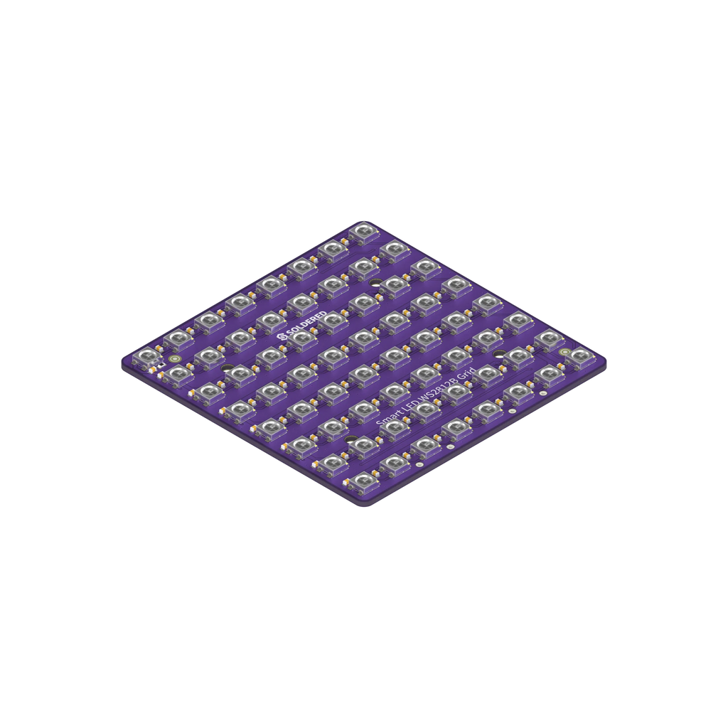 Soldered Smart LED WS2812B Grid 8x8