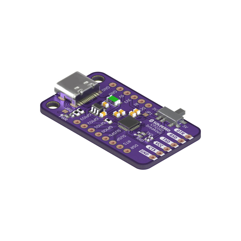 Soldered CP2102 USB to UART Breakout