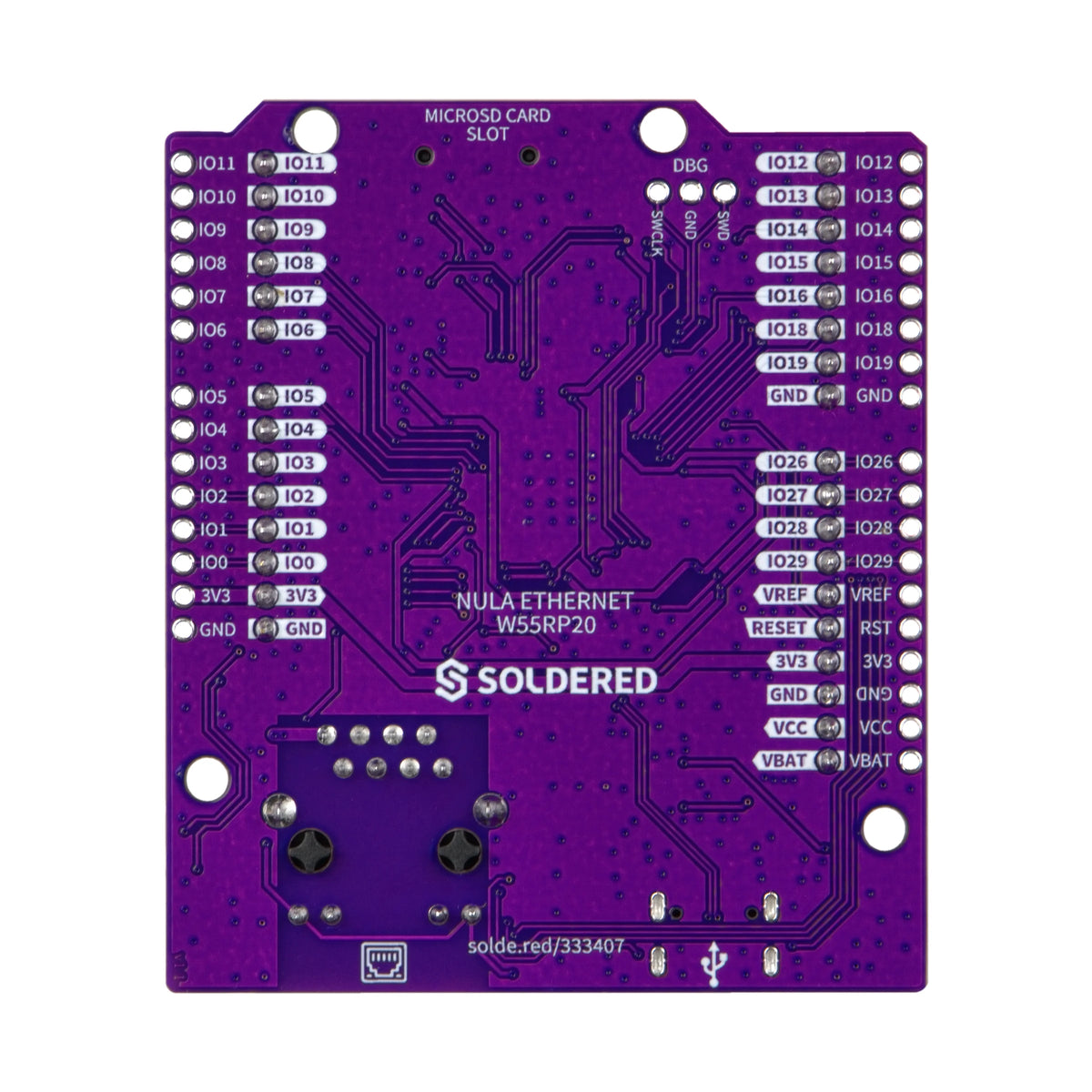 Soldered NULA Ethernet W55RP20