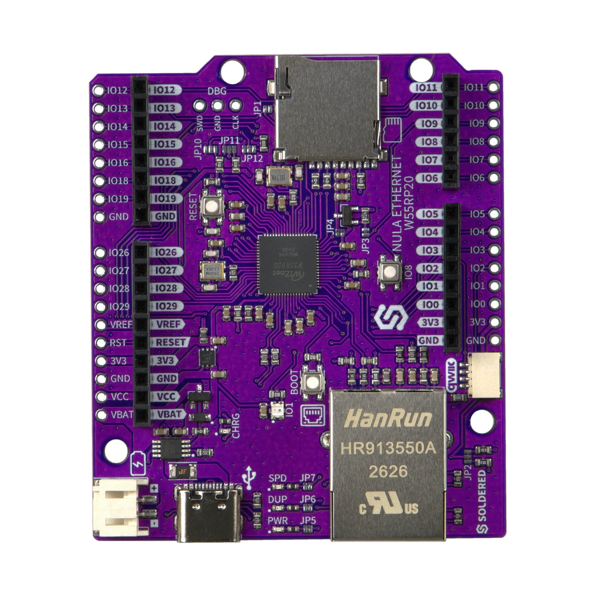 Soldered NULA Ethernet W55RP20