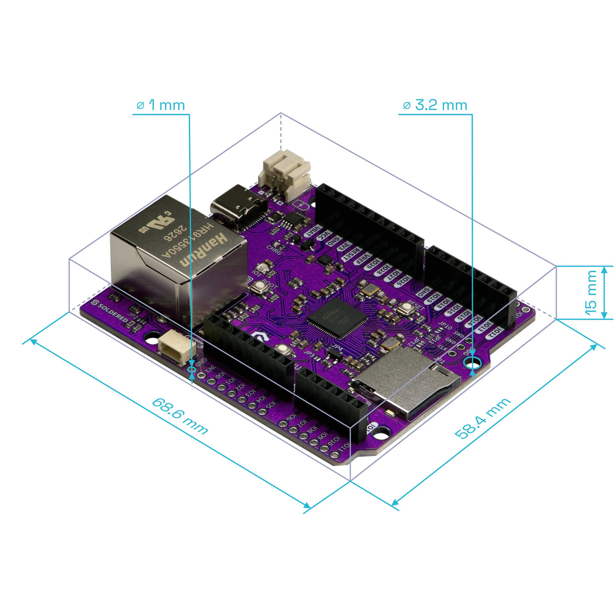 Soldered NULA Ethernet W55RP20