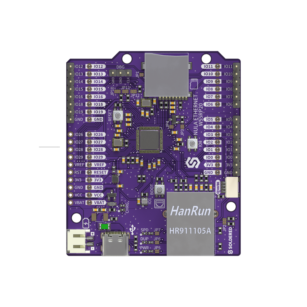 Soldered NULA Ethernet W55RP20