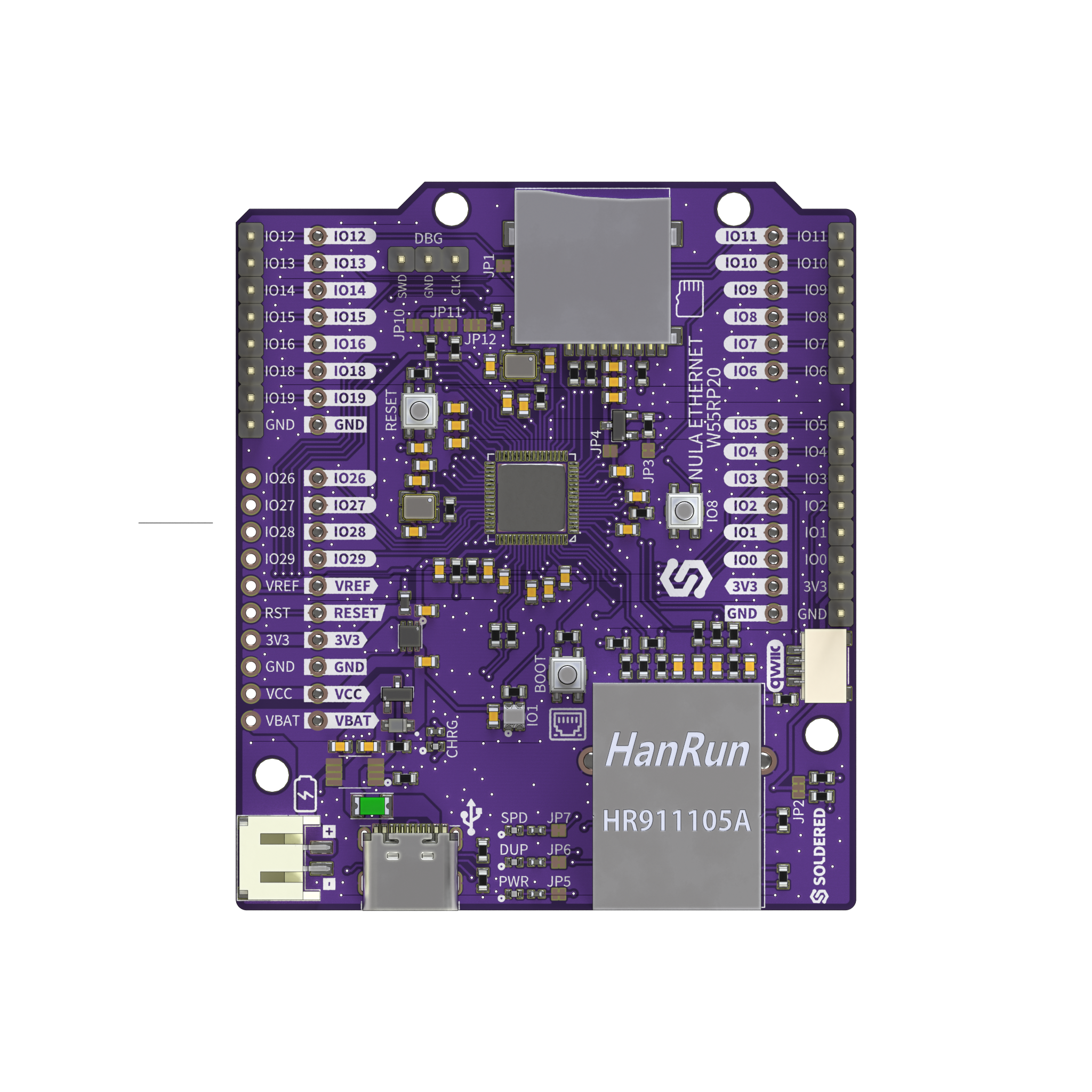 Soldered NULA Ethernet W55RP20