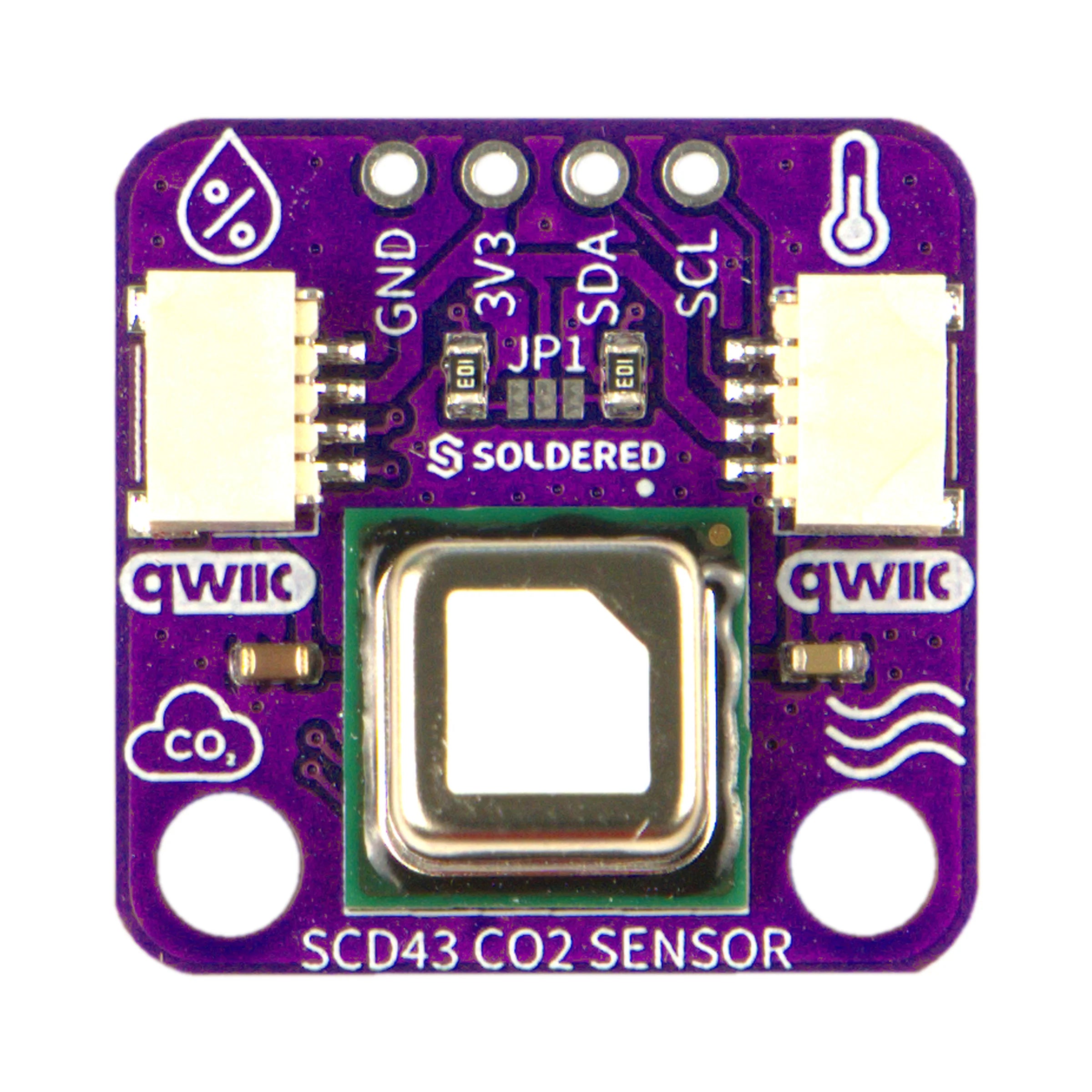 Soldered SCD43 CO₂-Sensor Breakout