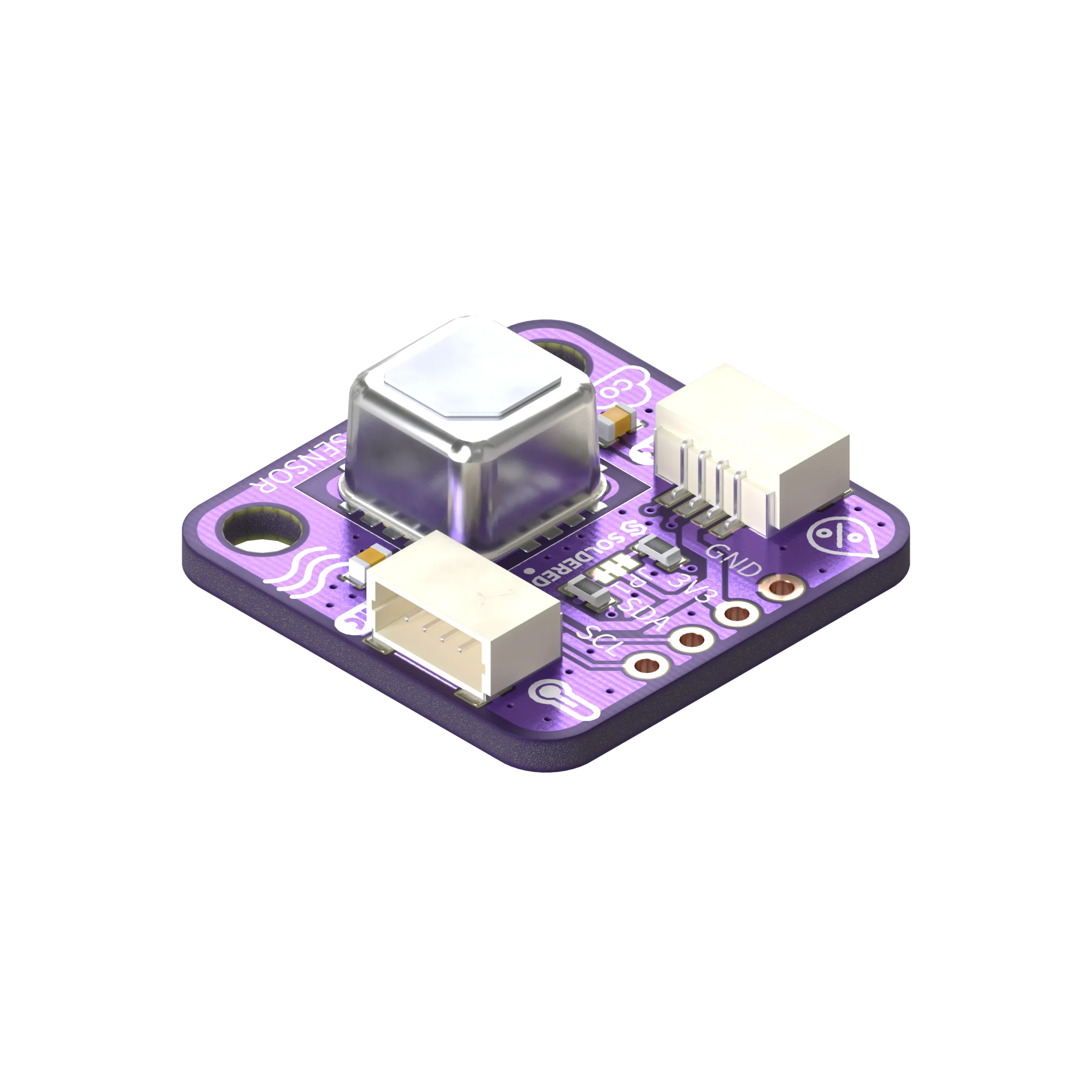 Soldered SCD43 senzor CO2 Breakout