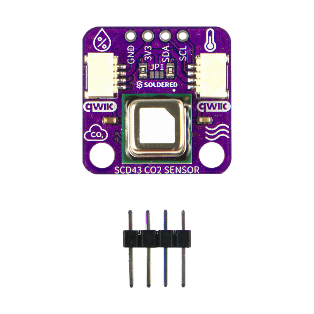 Soldered SCD43 CO₂-Sensor Breakout