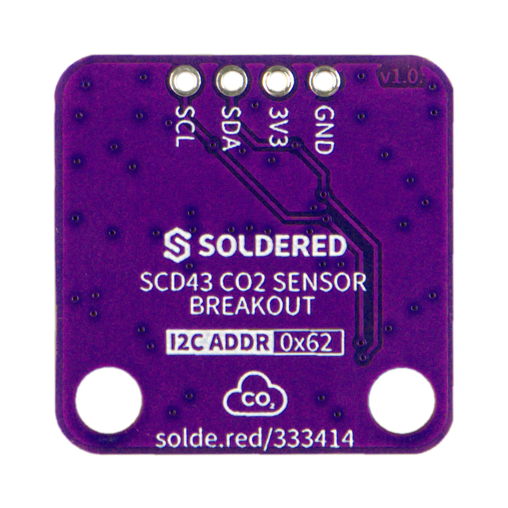 Soldered SCD43 CO₂-Sensor Breakout