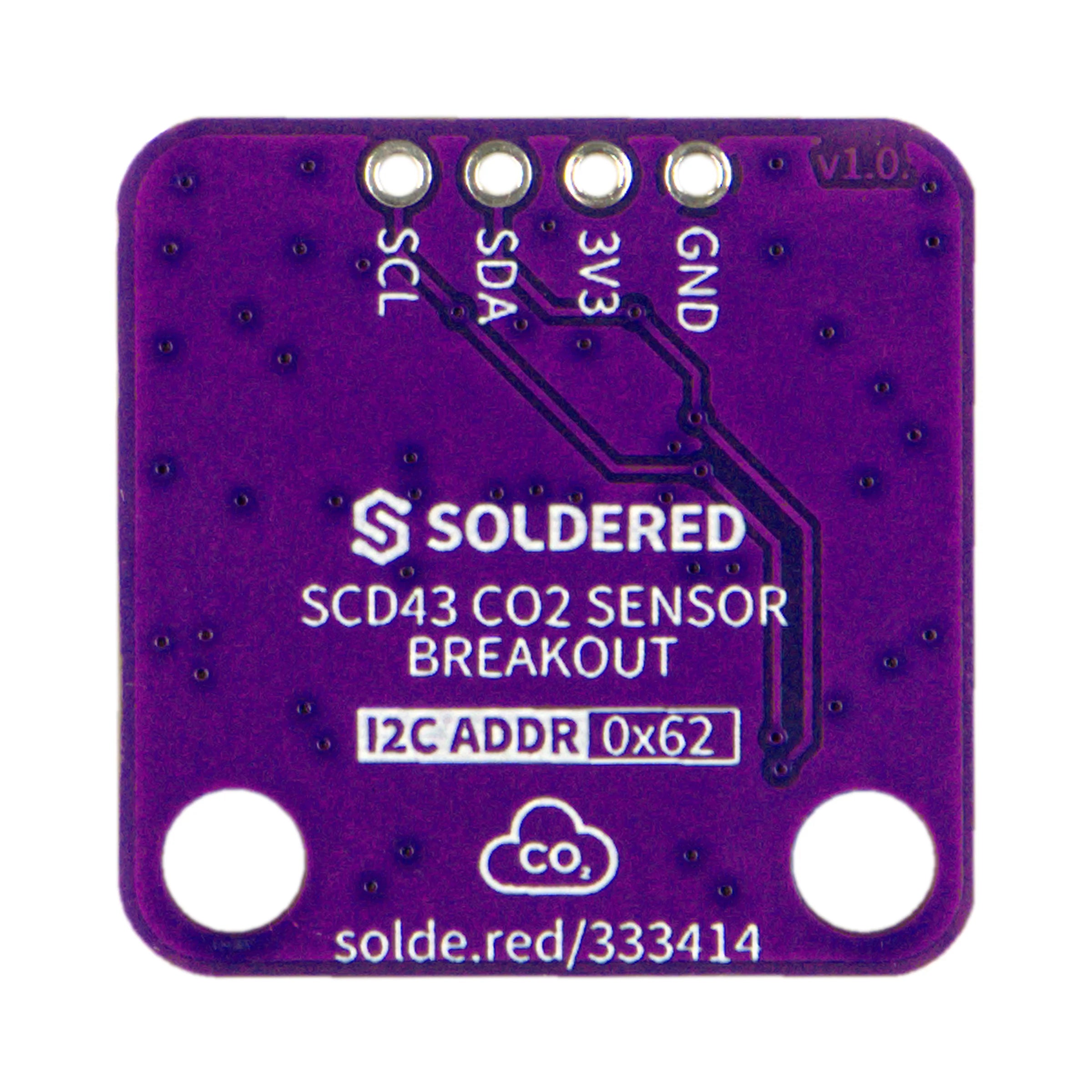 Soldered SCD43 CO₂-Sensor Breakout