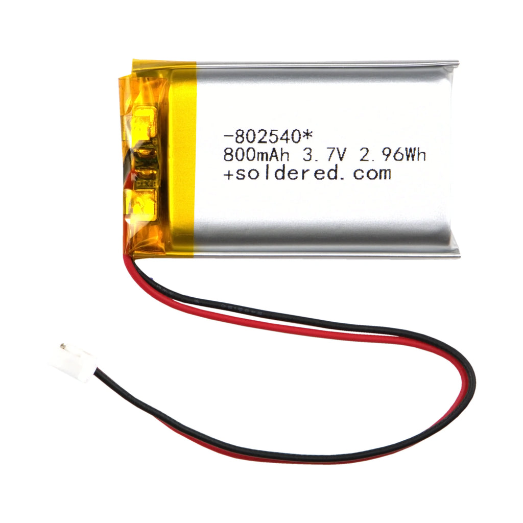 Li-Po-Akku 800 mAh, 3,7 V, 802540, JST