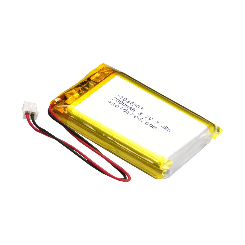 Li-Po baterija 2000mAh 3.7V 103450 JST