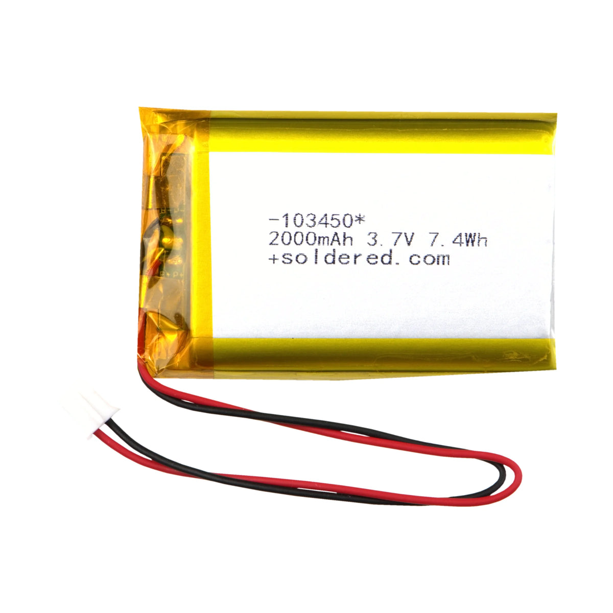 Li-Po baterija 2000mAh 3.7V 103450 JST