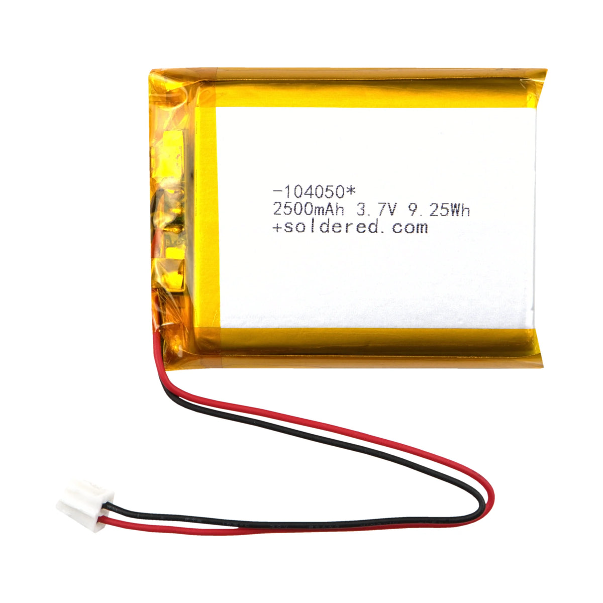 Li-Po baterija 2500mAh 3.7V 104050 JST