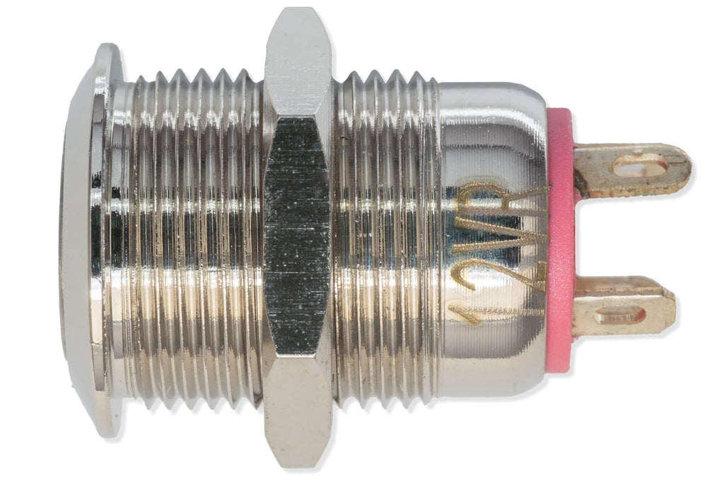 Einbauschalter, 12mm, rote Beleuchtung