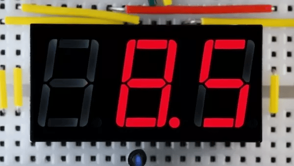 3x LED 7-segment display red, common cathode-Components