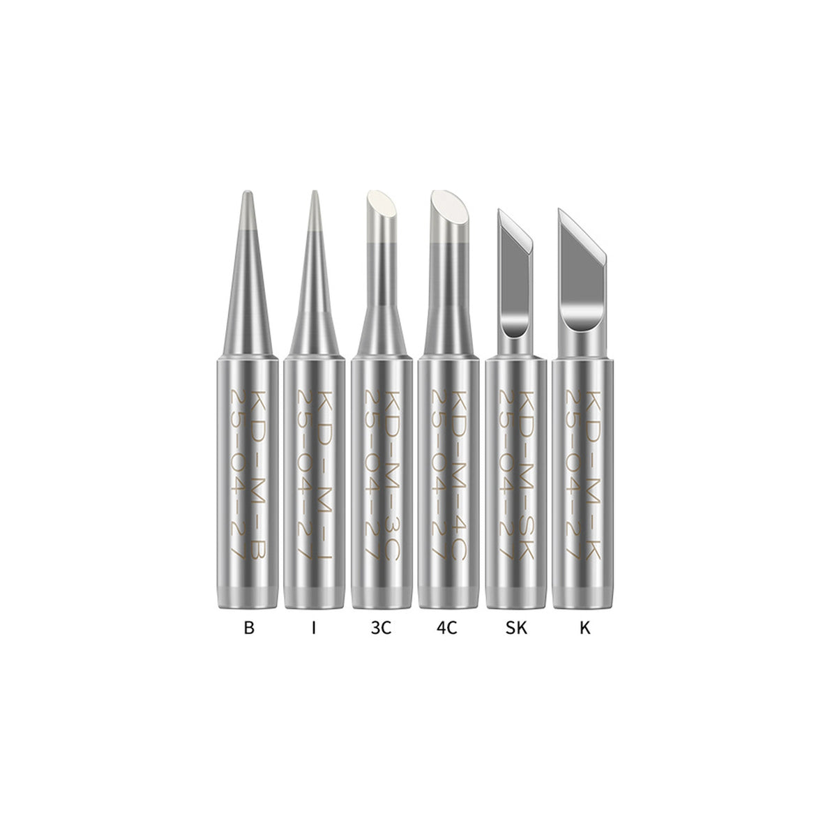 Ersatzlötspitzen-Set für einen Lötkolben (6 Stück)