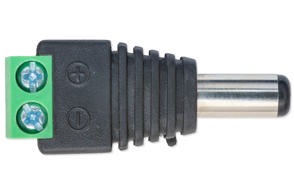 Male DC connector with terminal