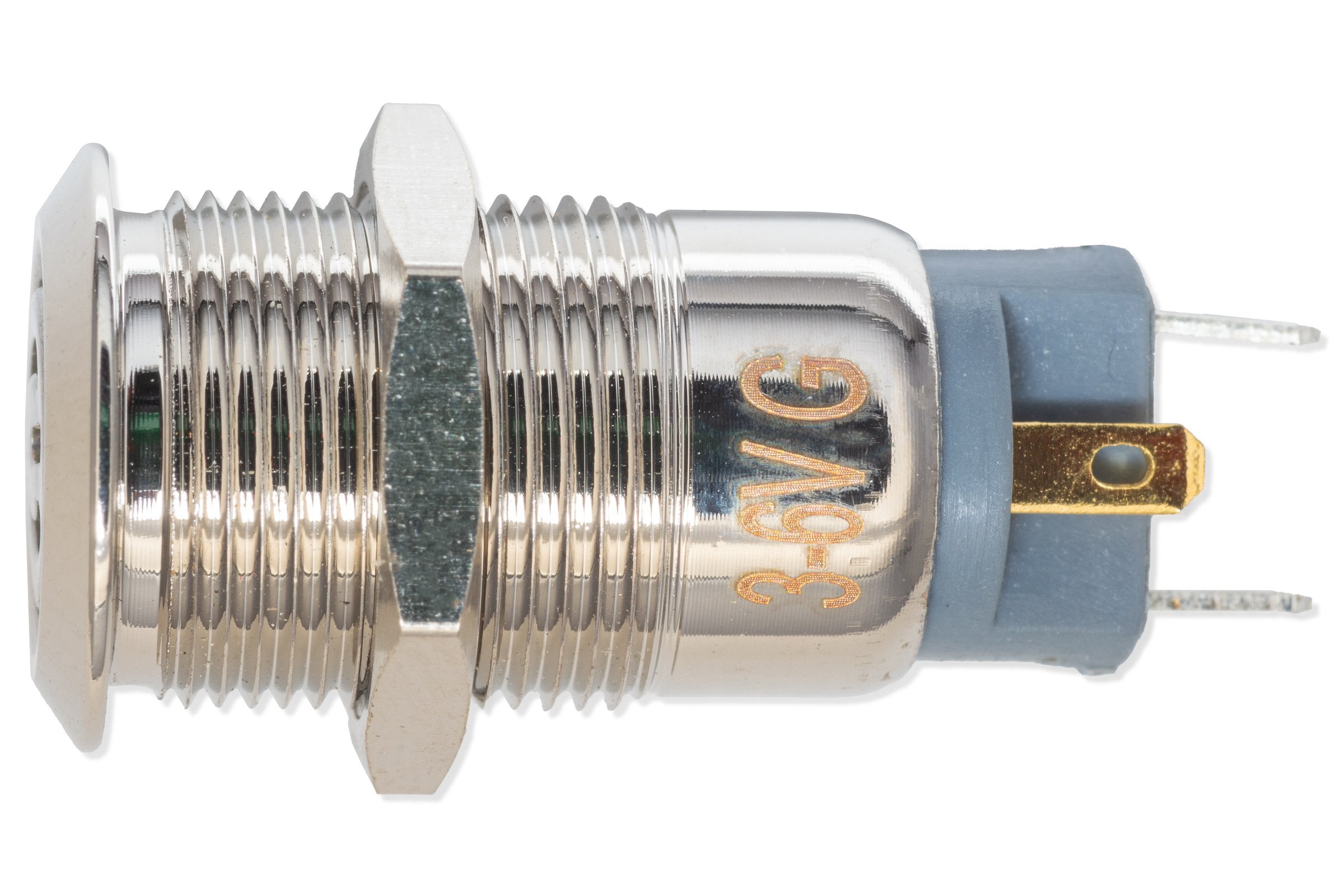 Panel switch, 12mm, white lighting