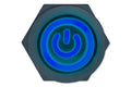 Panel pushbutton, 12mm, blue lighting-Components