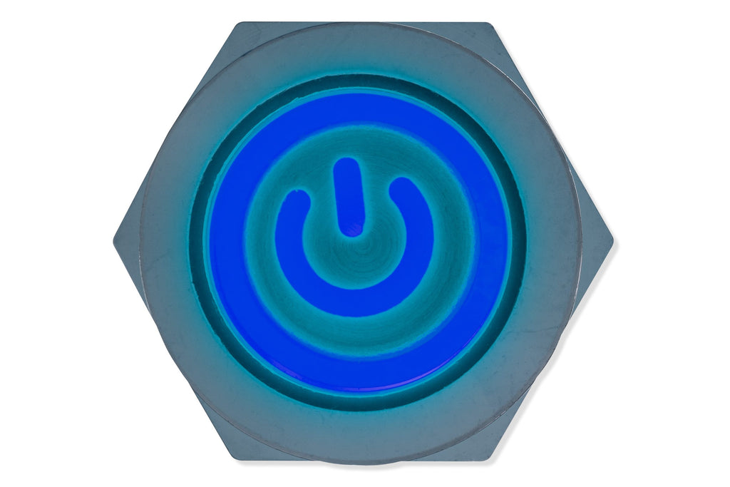 Panel switch, 12mm, blue lighting-Components