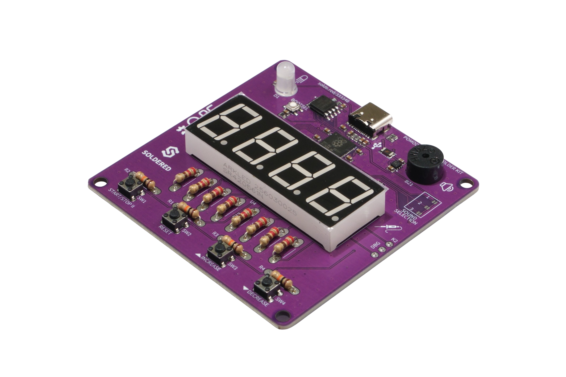 Pomodoro Timer Solder Kit-Soldering kits