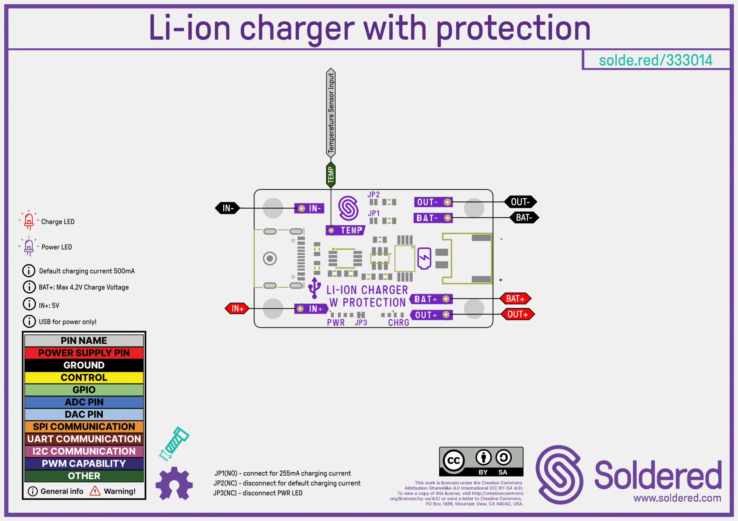 Charge Module Pinout Li-Ion Charger With Protection – Soldered Electronics