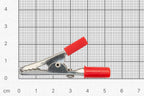 Alligator clips, large, red