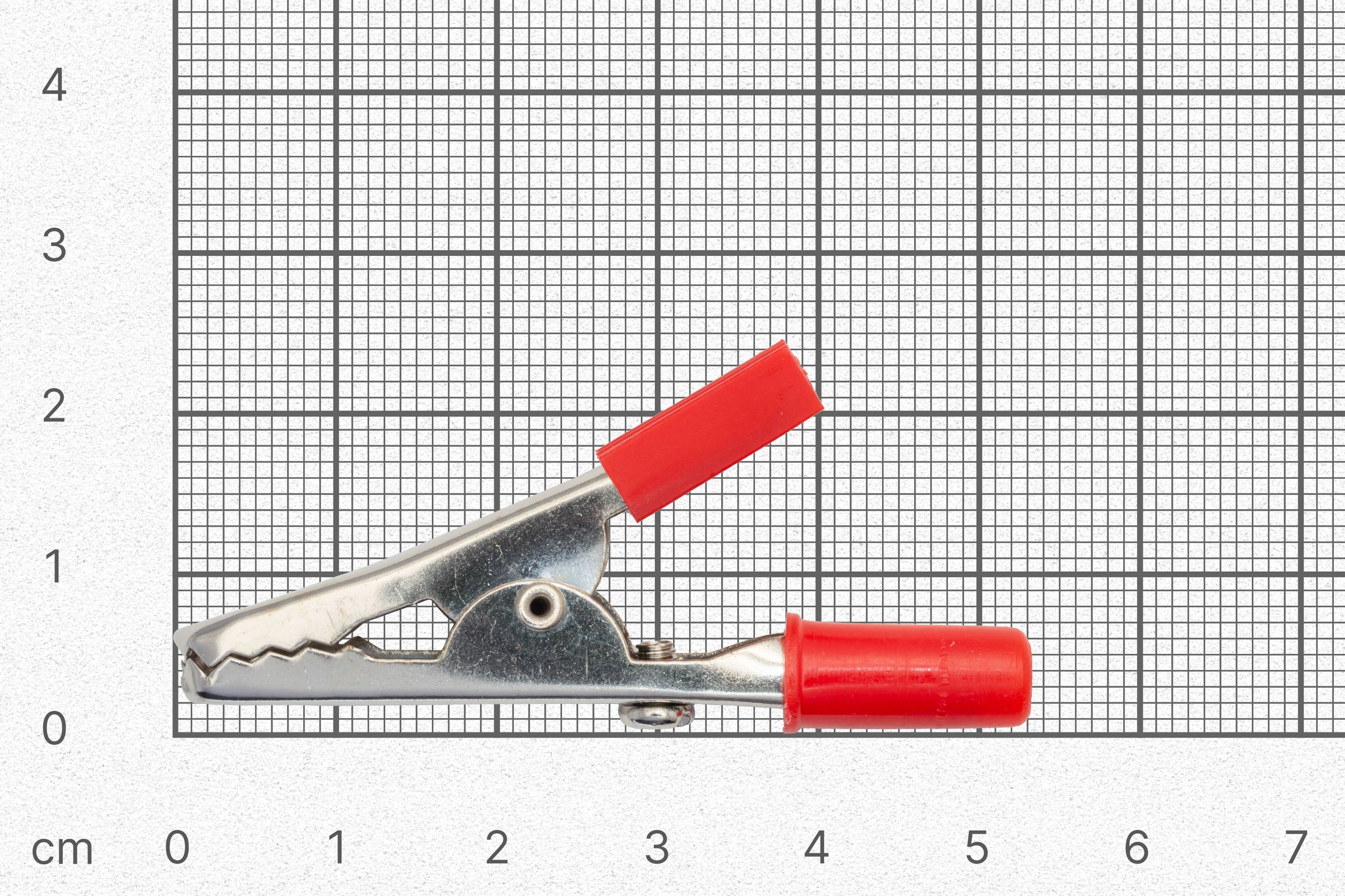 Alligator clips, large, red