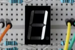 1x LED weiße 7-Segment-Anzeige, gemeinsame Kathode-Komponenten